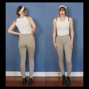 American Apparel High-waisted Grey Skinny Pants